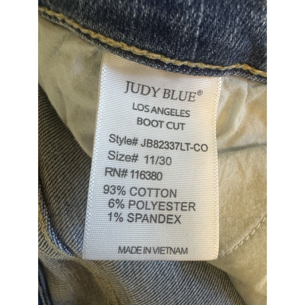 Judy Blue Women's Los Angeles Bootcut Jeans Light Wash Blue Stretch 5-Pocket - Picture 2 of 5